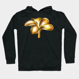 Gold plumeria flower Hoodie